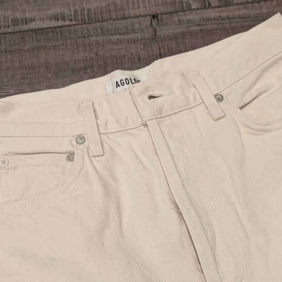 AGOLDE X REVOLVE Women Remy High Rise Straight Leg Denim Jeans in Paper 24 - Picture 3 of 12